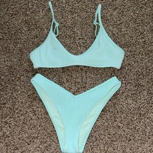 aerie mint scoop bikini